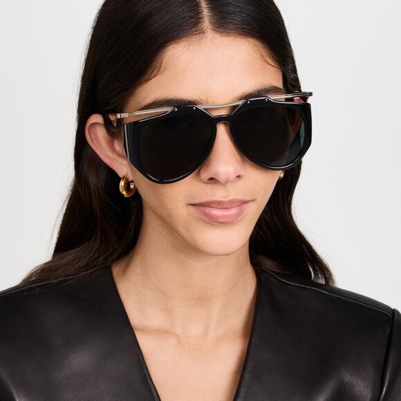 NEW SAINT LAURENT WOMEN GOLD SLM137 AMELIA 001 SUNGLASSES SL M137 AMELIA - Picture 1 of 5
